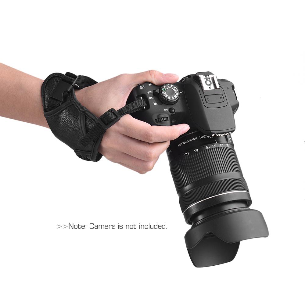 Máy ảnh da có đệm cổ tay Grip Dây đeo máy ảnh cho Canon / Nikon / Sony / Olympus Pentax / Fujifilm / DSLR