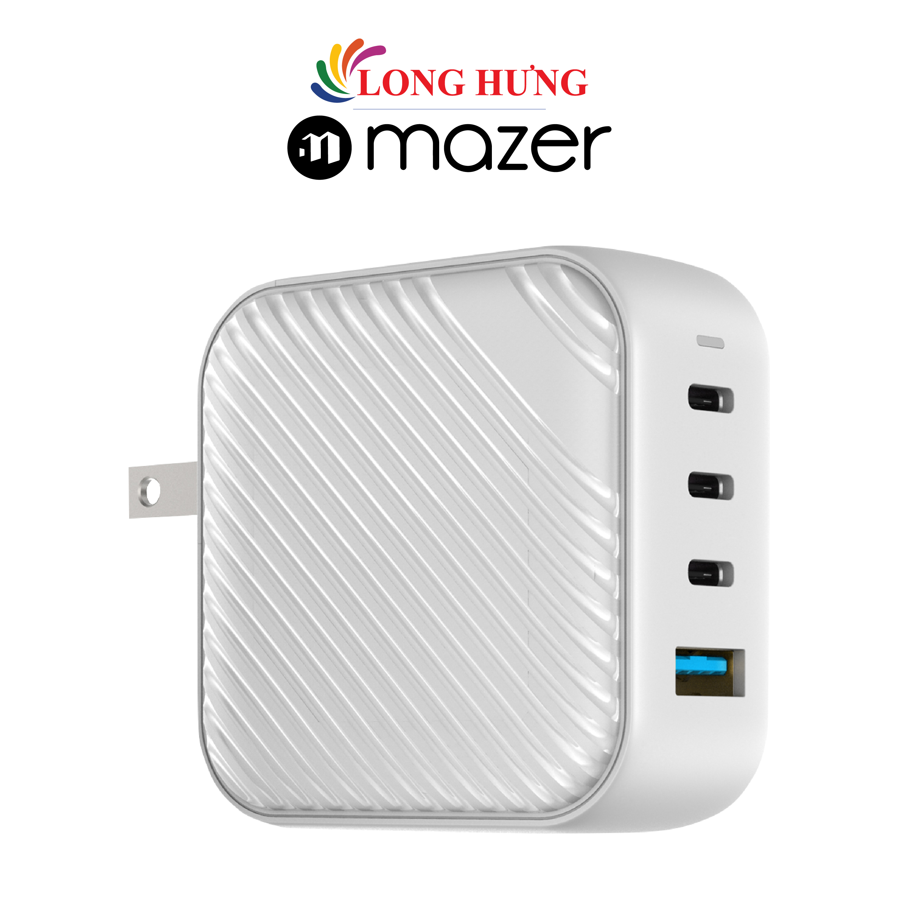 Cốc sạc Mazer Infinite.Boost SuperMINI 100W 3Type-C 1 USB M-GAN100W - Hàng chính hãng