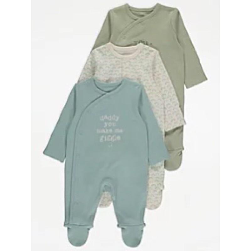 Combo 3 chiếc sleepsuit George chất cotton mềm mát