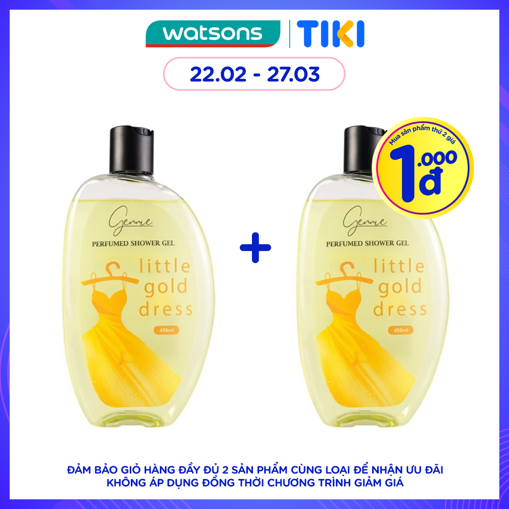 Sữa Tắm Nước Hoa Gennie Little Gold Dress Shower Gel Phóng Khoáng và Sôi Nổi 450ml