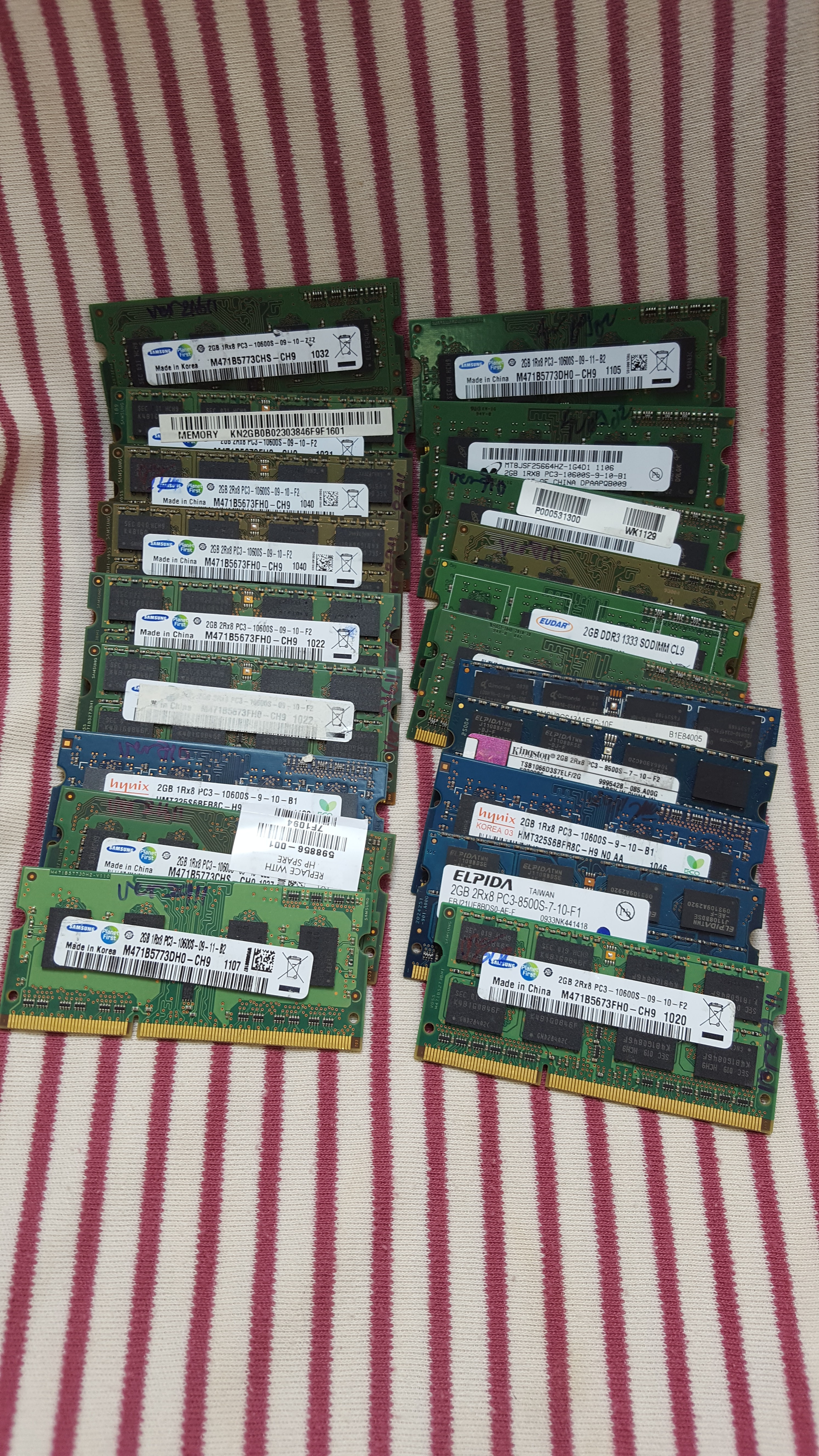 Ram laptop 2GB DDR3 PC3-8500s - 10600s Hàng chính hãng