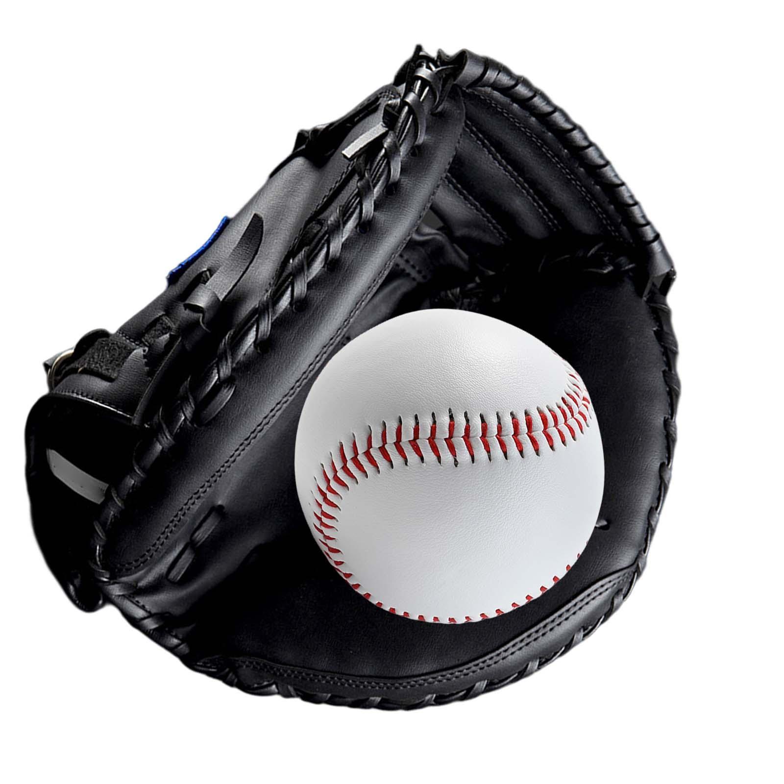 Baseball Catcher Gloves PU with Baseball Ball Teeball Glove Men Women Unisex