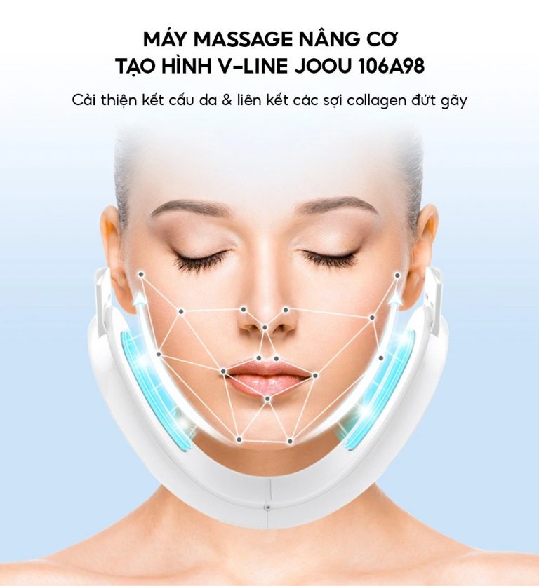 Máy Massage Nâng Cơ Mặt Vline tự nhiên JOOU 106A98 Công nghệ EMS 15 cấp độ, 5 chế độ Massage, 5 tia hồng ngoại - Công Nghệ Nhật Bản