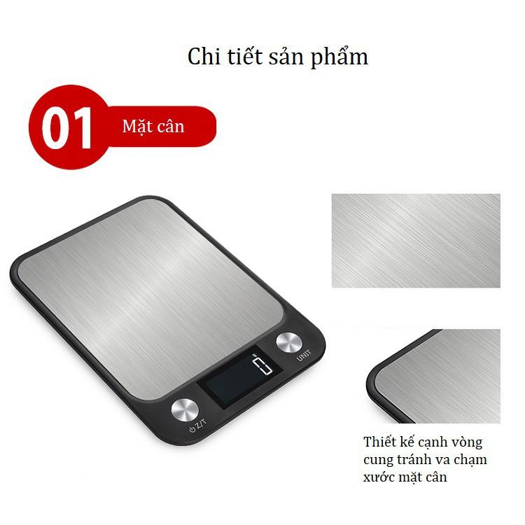 Cân điện tử nhà bếp C18 - Tải trọng tối đa 10kg, Sai Số 1g