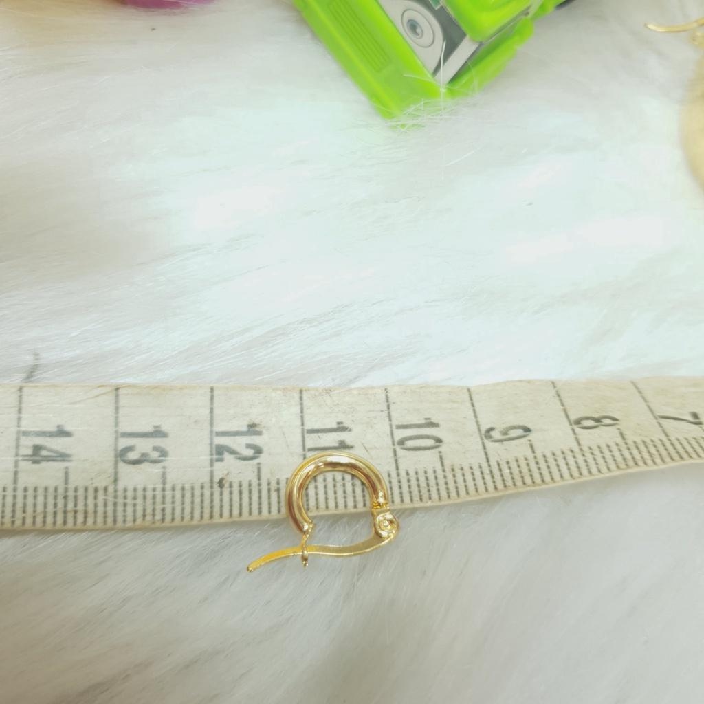Bông Tai Tròn Trẻ Em Đơn Giản Titanium Cao Cấp Cho Bé- Dùng bền màu tắm rửa không đen