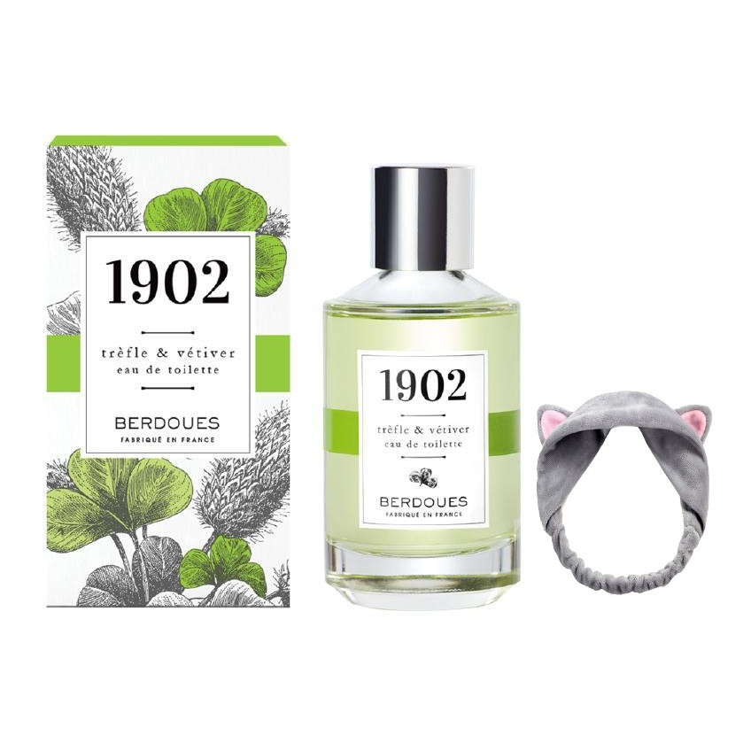 Nước Hoa Berdoues 1902 Trefle &amp; Vetiver Eau De Toilette 100ml + Tặng Kèm 1 Băng Đô Tai Mèo Xinh xắn ( Màu Ngẫu Nhiên)