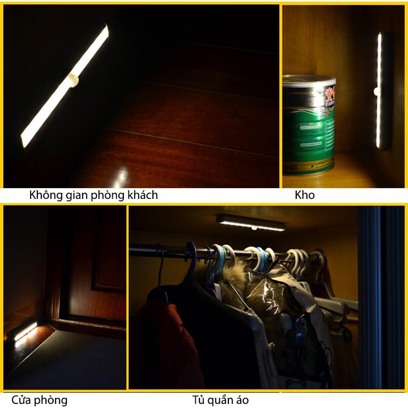Đèn led thông minh cảm biến hồng ngoại L0406, lắp tủ quần áo, hành lang, cửa phòng, kho