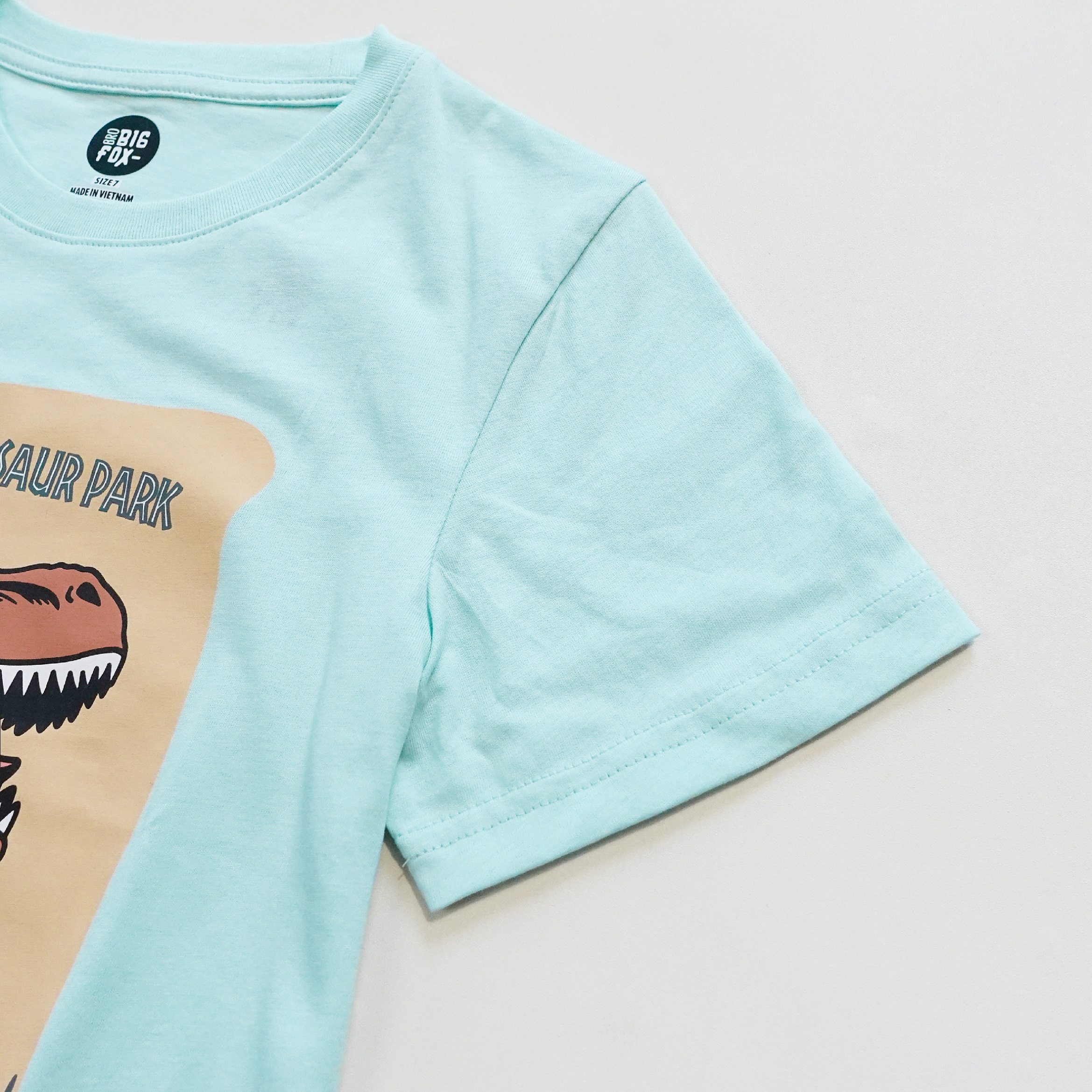 Bộ bé trai mùa hè Bigfox Miss Meow size đại áo cộc tay thun cotton mặc nhà cho trẻ em nam 3-11 tuổi