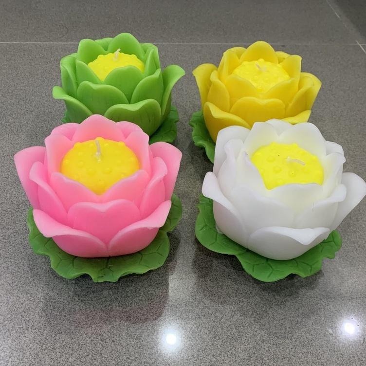 Nến hoa sen lớn - nến hoa sen thờ phật - nến bông sen trang trí cao cấp candle shop