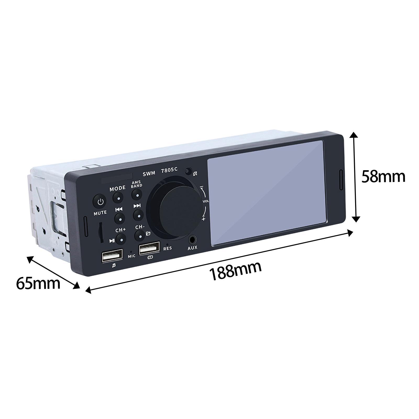 Car Radio Player, Car Stereo, Handsfree 4.1 inch with Touch Screen USB FM TF Card AUX Player Car Radio Multimedia Player