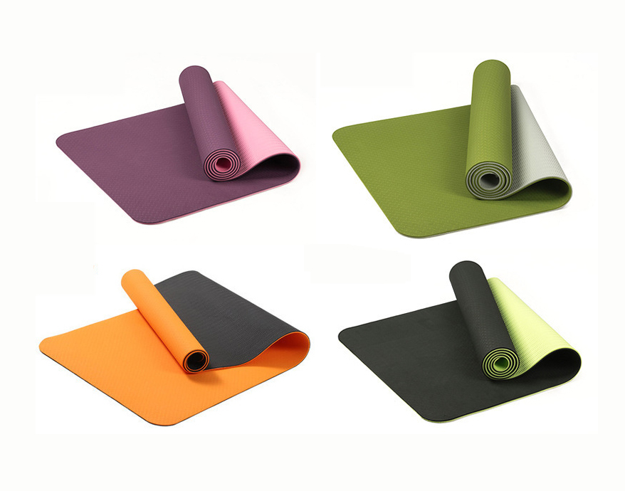 Thảm Yoga 2 lớp loại đẹp - Cao cấp kèm túi lưới - Hàng nhập khẩu cao cấp, chất lượng siêu tốt