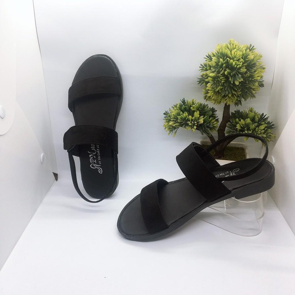 Giày Sandal Đế Bệt 2 Quai Bản Khoá Dán