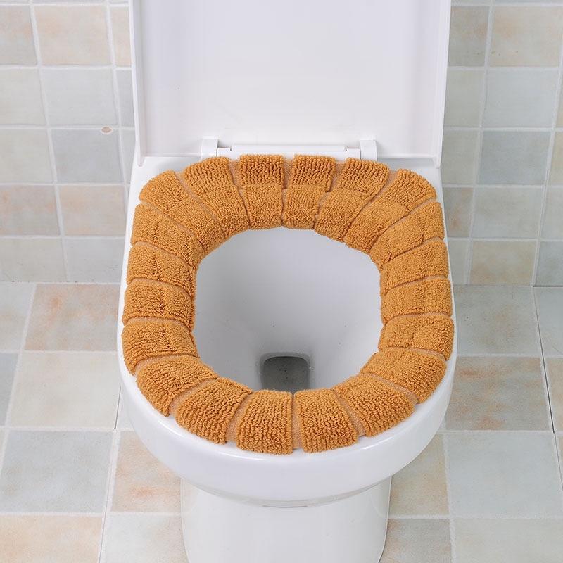 Lót bồn cầu nhà vệ sinh mùa đông vòng vải nhung thêu hươu Bọc bồn cầu bệ ngồi toilet babo (TB21)