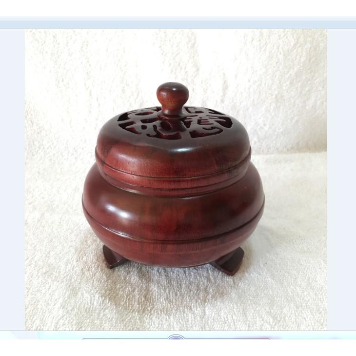 LƯ ĐỐT TRẦM HƯƠNG BẰNG GỖ HƯƠNG CHUẨN 100% SIZE 13CM