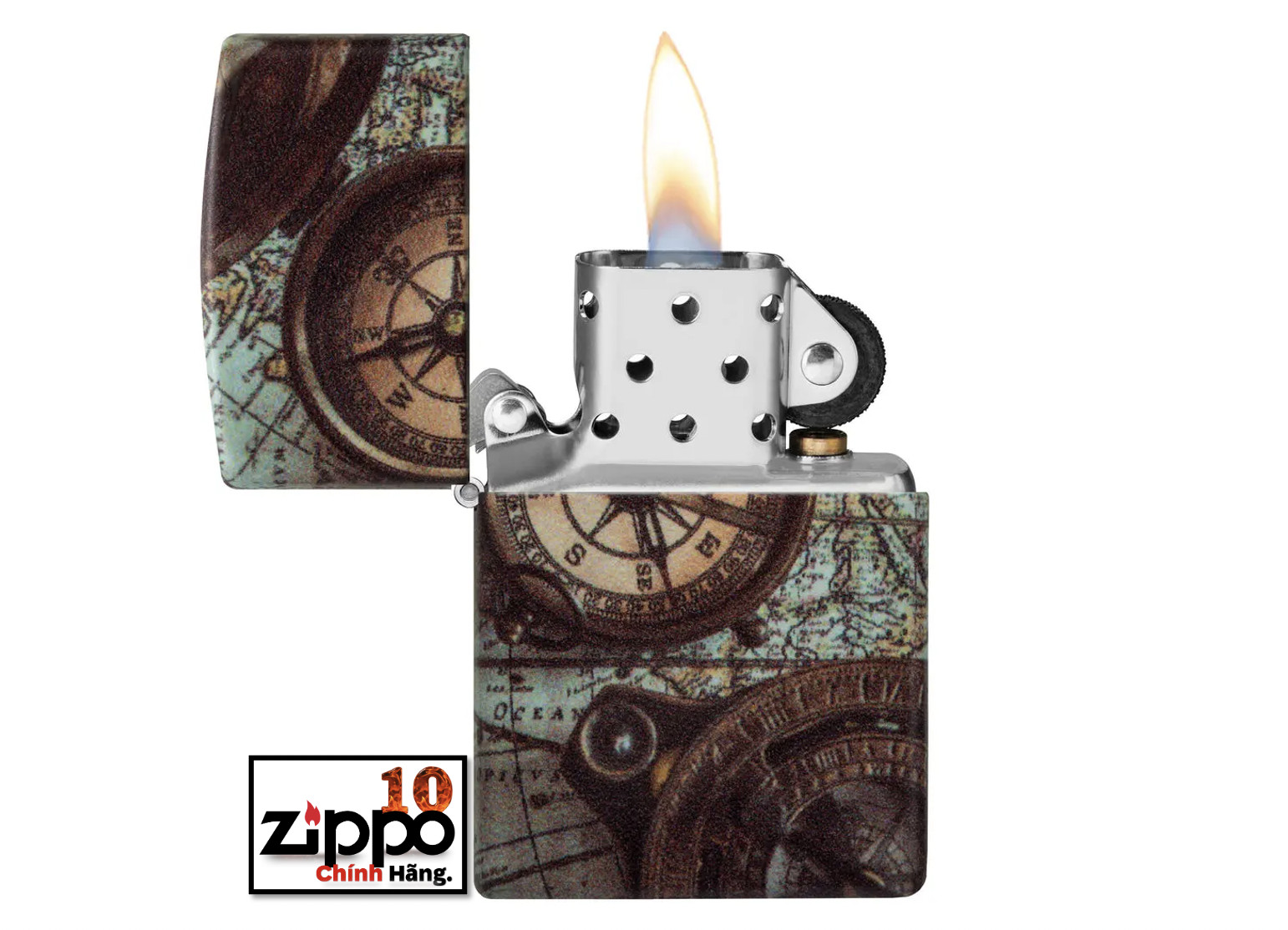 Bật lửa Zippo 49916 Compass Design - Chính hãng 100%