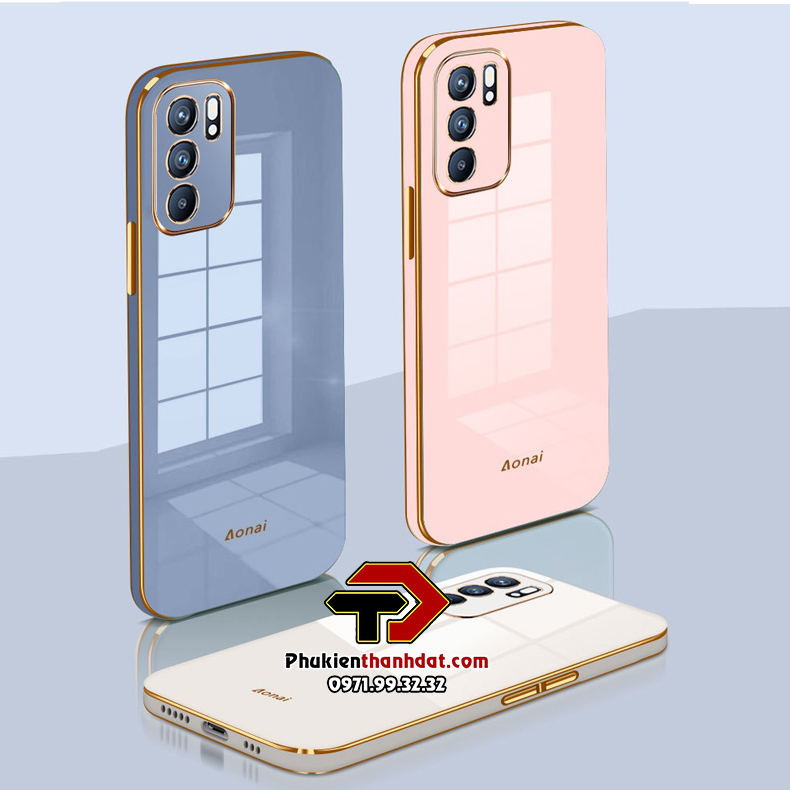 Ốp lưng cho OPPO Reno6 Z 5G silicone dẻo màu viền xi