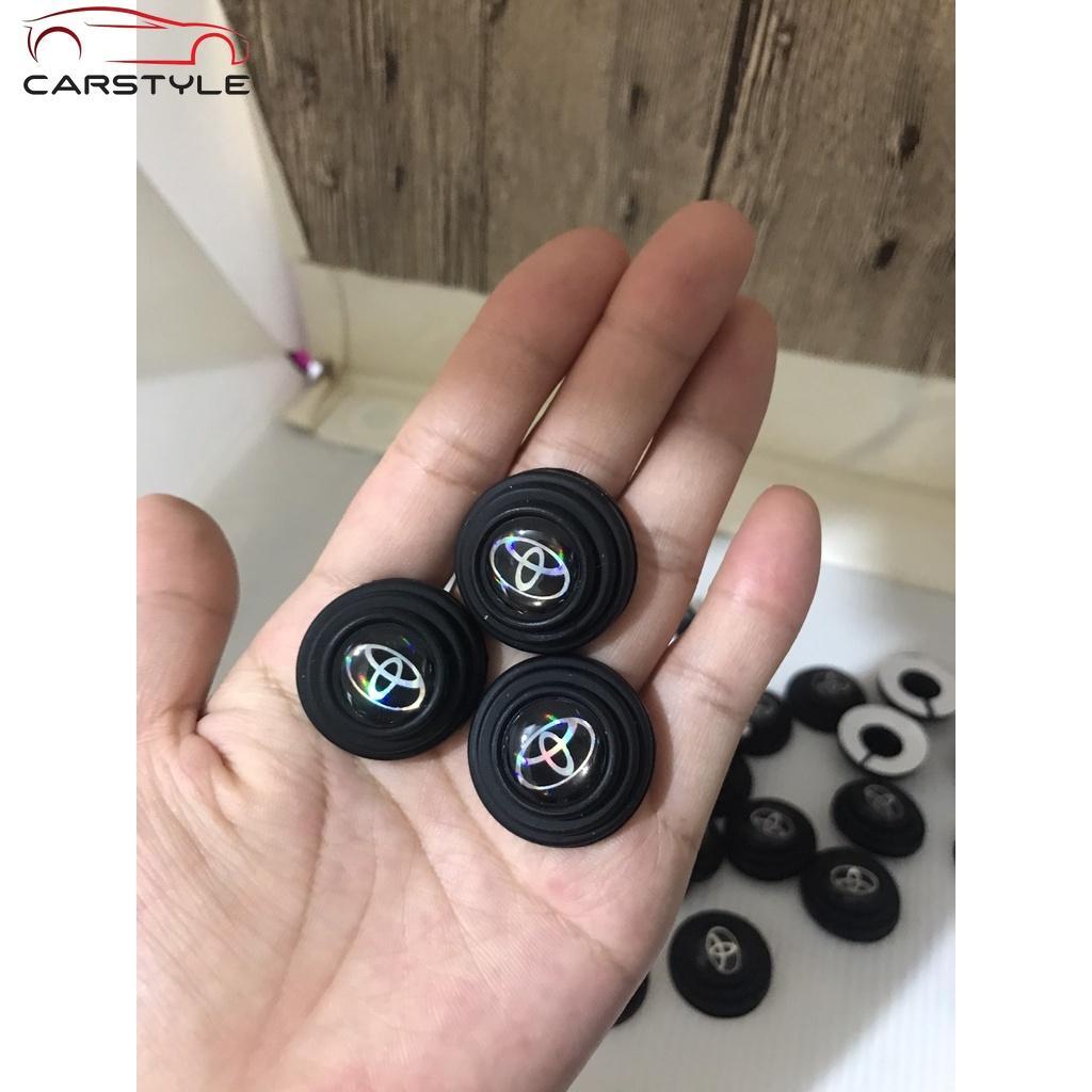 Combo 16 Núm Cao su giảm chấn , chống va đập cửa xe Ô tô theo Logo Xe