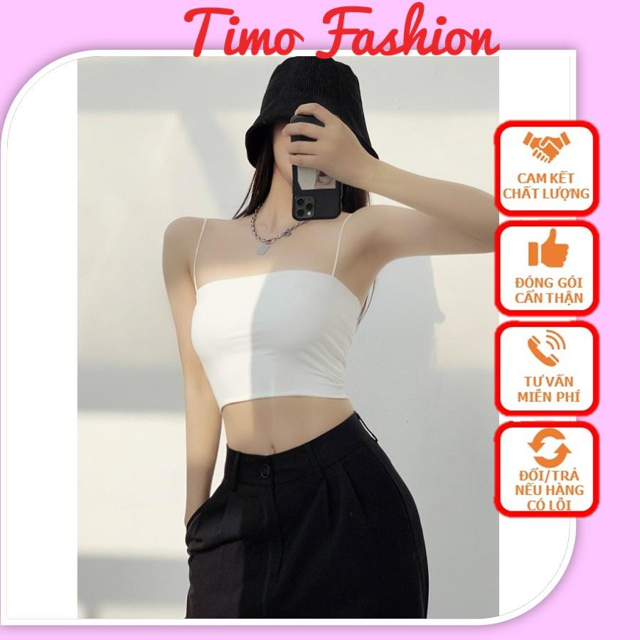 Áo 2 dây sợi bún mặc trong siêu mát mùa hè, áo dây croptop dáng ôm thon gọn, thời trang mùa hè đẹp, TF011