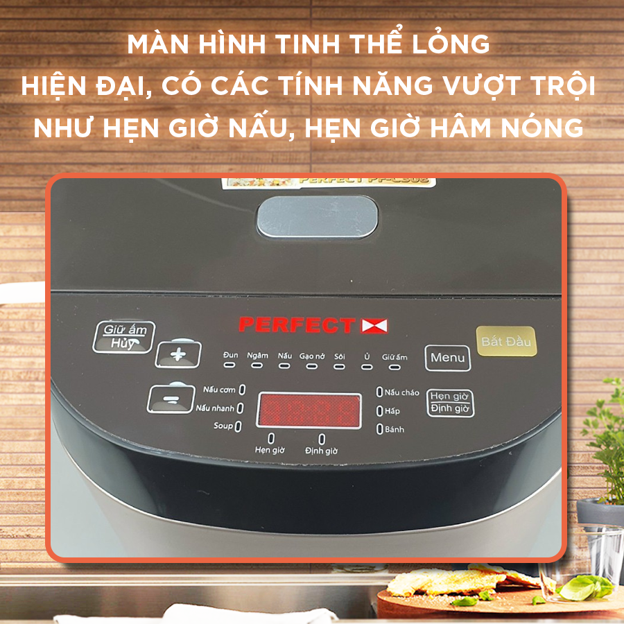 Nồi Cơm Điện Tử Perfect PF-C308 - Hàng Chính Hãng