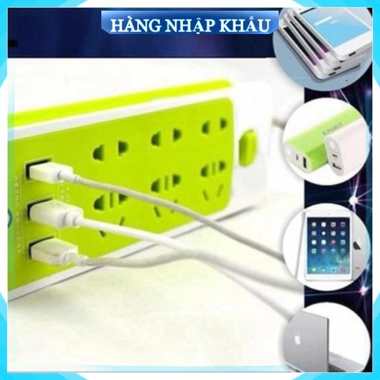 Ổ cắm điện đa năng có cổng usb sạc pin chuyển đổi thông minh chống giật phích dây dài 1m
