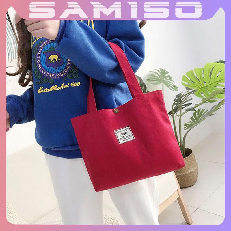 Túi tote vải canvas cỡ nhỏ đeo chéo trơn mềm đi học đẹp giá rẻ TT2