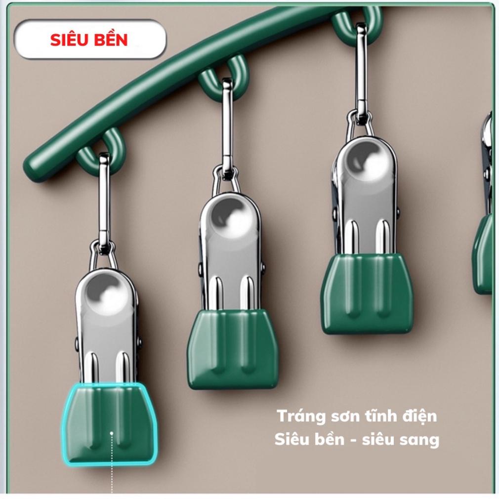 Móc phơi đồ bọc sơn tĩnh điện - Móc treo bikini có khoá chống trơn chống trượt 10 kẹp