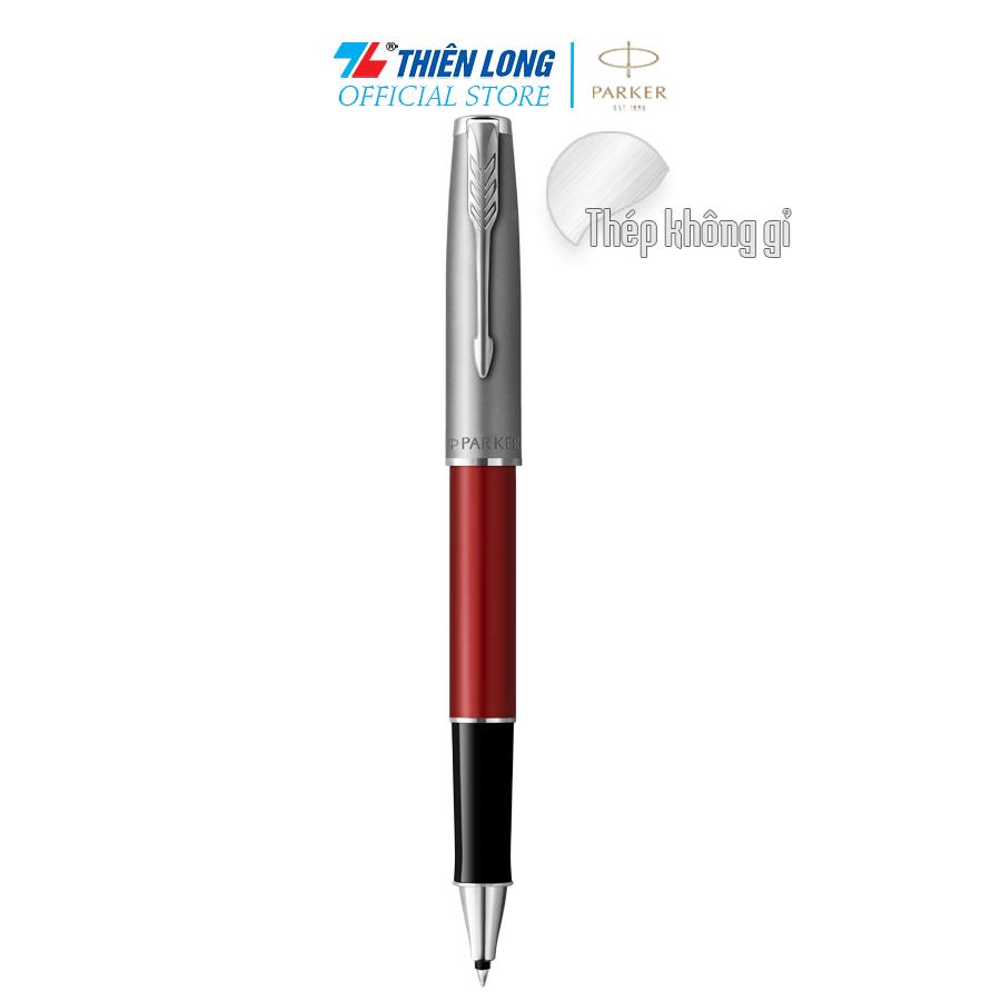 Bút lông bi cao cấp Parker SON X-SB M Red CT TB-2146854 - Thép không gỉ