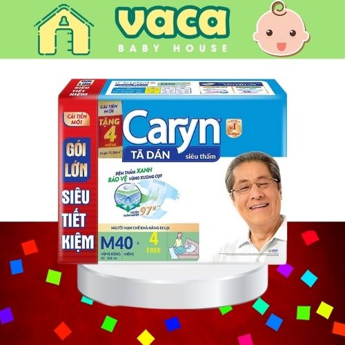 (TẶNG THÊM MIẾNG) TÃ DÁN CARYN NGƯỜI GIÀ SIZE M40 MIẾNG