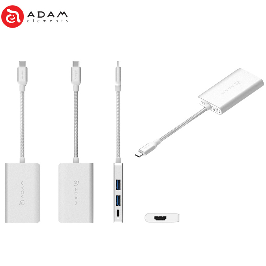 Cổng Chuyển Adam Elements 4 in 1 USB-C CASA PD 60W - Hàng Chính Hãng