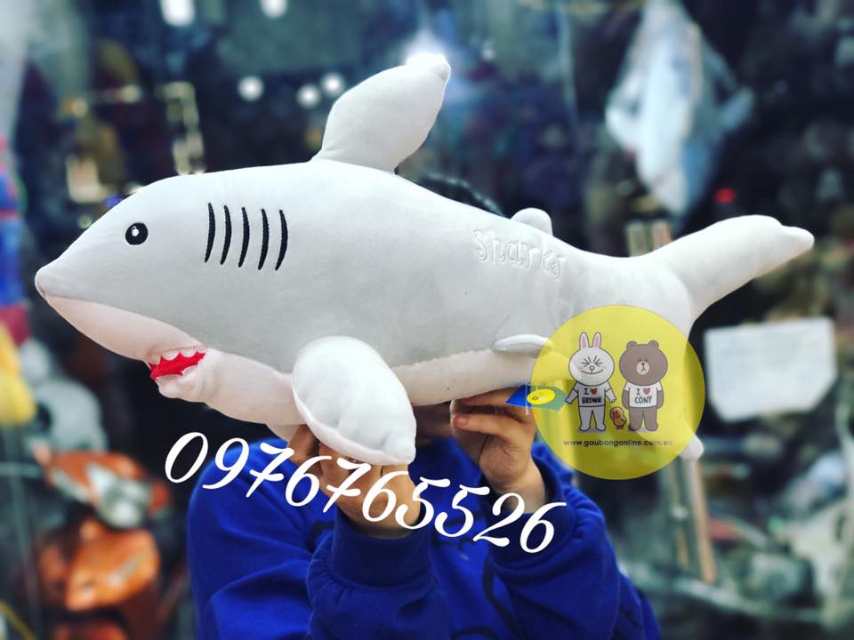 Gấu bông cá mập shark kích thước từ 50cm-1m