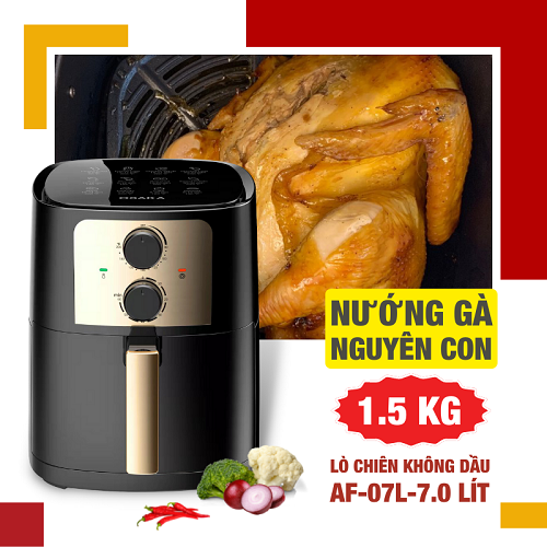 Nồi chiên không dầu Osaka AF-07L dung tích 07 lít - Hàng chính hãng