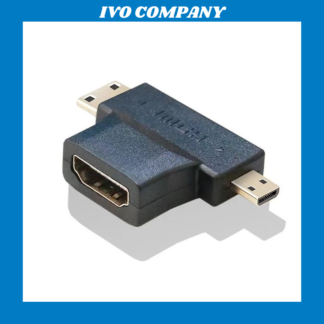 Adaptor Chuyển Đổi HDMI Sang Mini HDMI và Micro HDMI 2 in 1