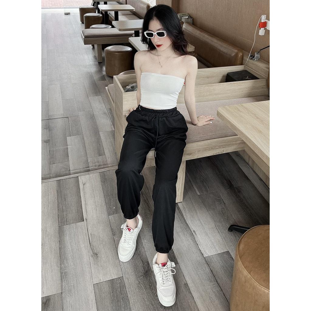 Quần jogger nữ ,quần jogger unisex thể thao,form rộng chất len tổ ong dày dặn, bo gấu, basic phong cách QN003