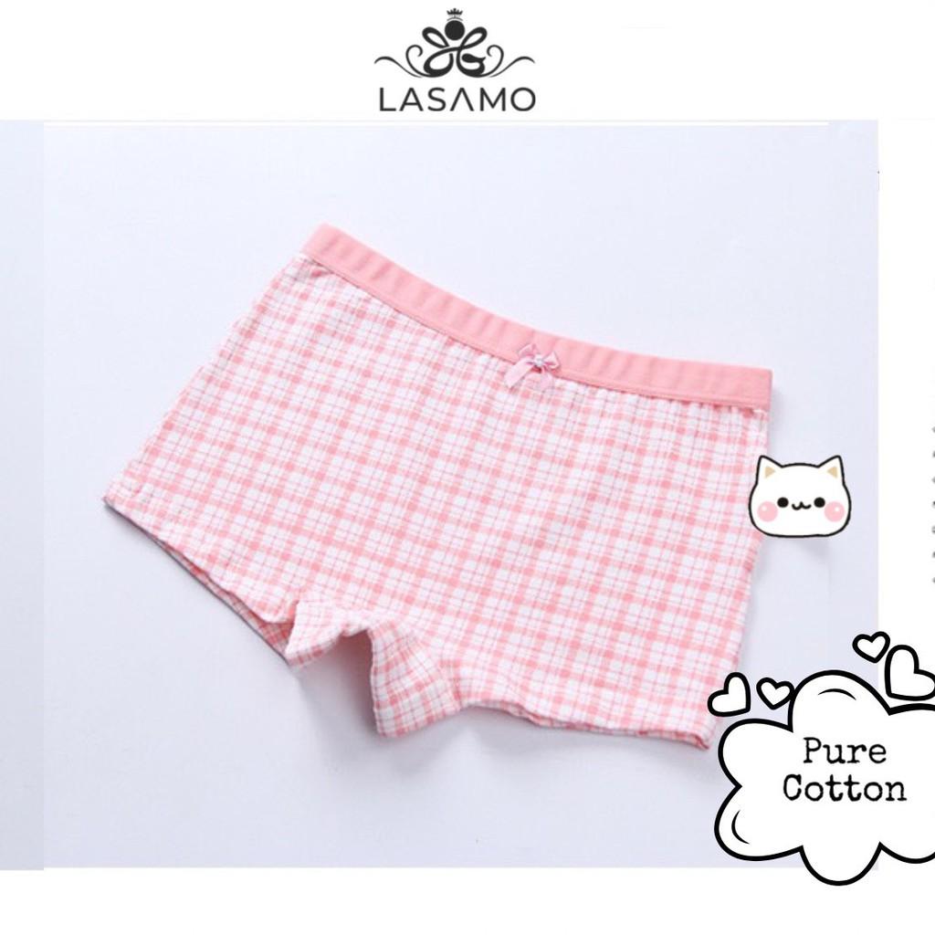 Set 4 chiếc quần chip bé gái, quần lót cho bé gái cotton cao cấp họa tiết Thỏ Bunny dễ thương hãng LASAMO mã QLB005