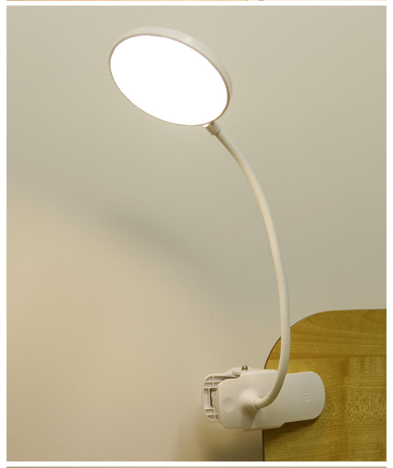 Đèn Bàn Học Đọc Sách, Làm Việc Cao Cấp Kẹp Bàn – 03 Mức Độ Ánh Sáng Vàng Bảo Vệ Mắt Chống Cận Pin 2500 mAh