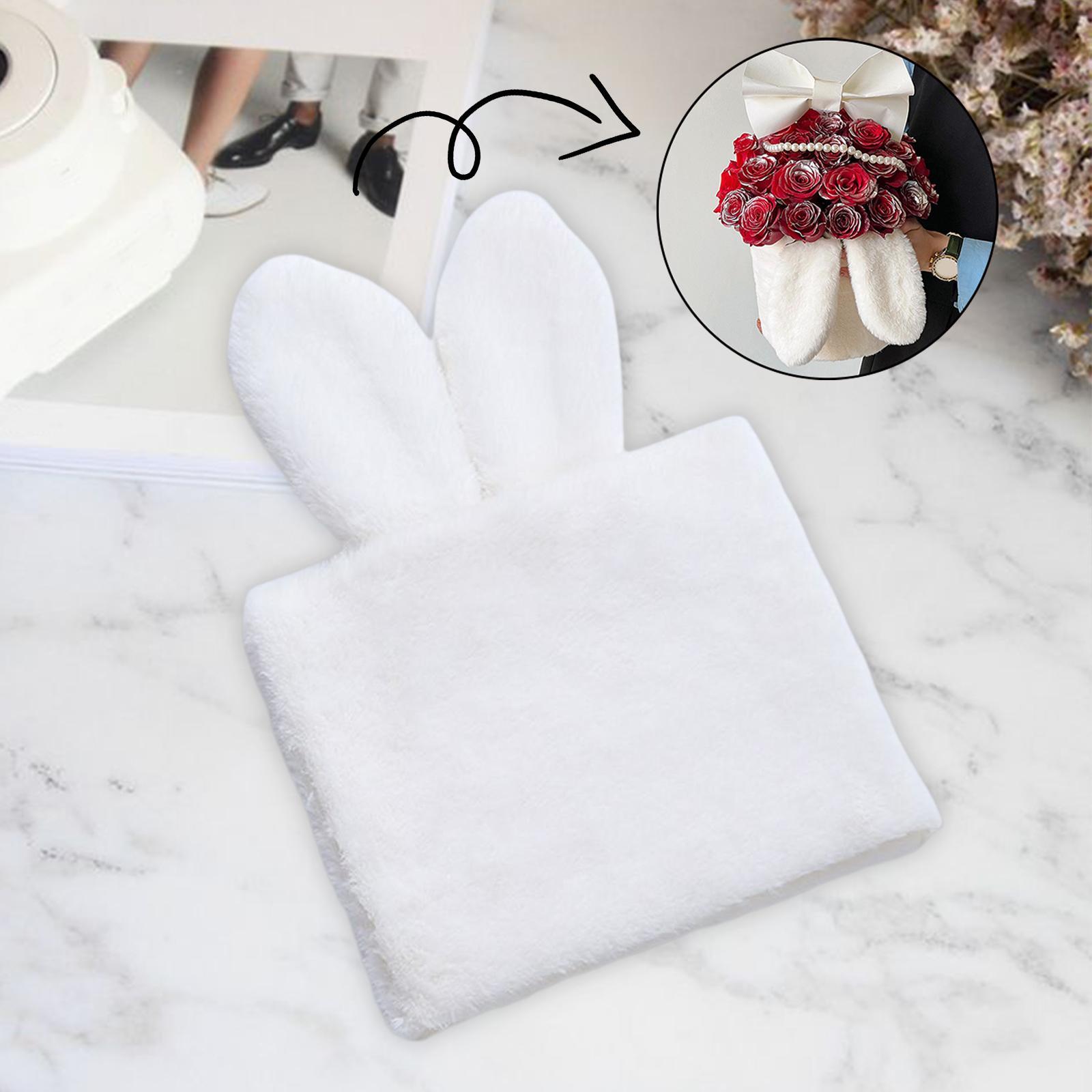 Plush diy crafts flower wrapping fabric cloth White