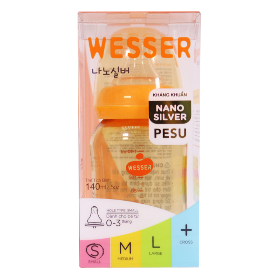 Combo 2 Bình Sữa Wesser PESU (140ml, 250ml)