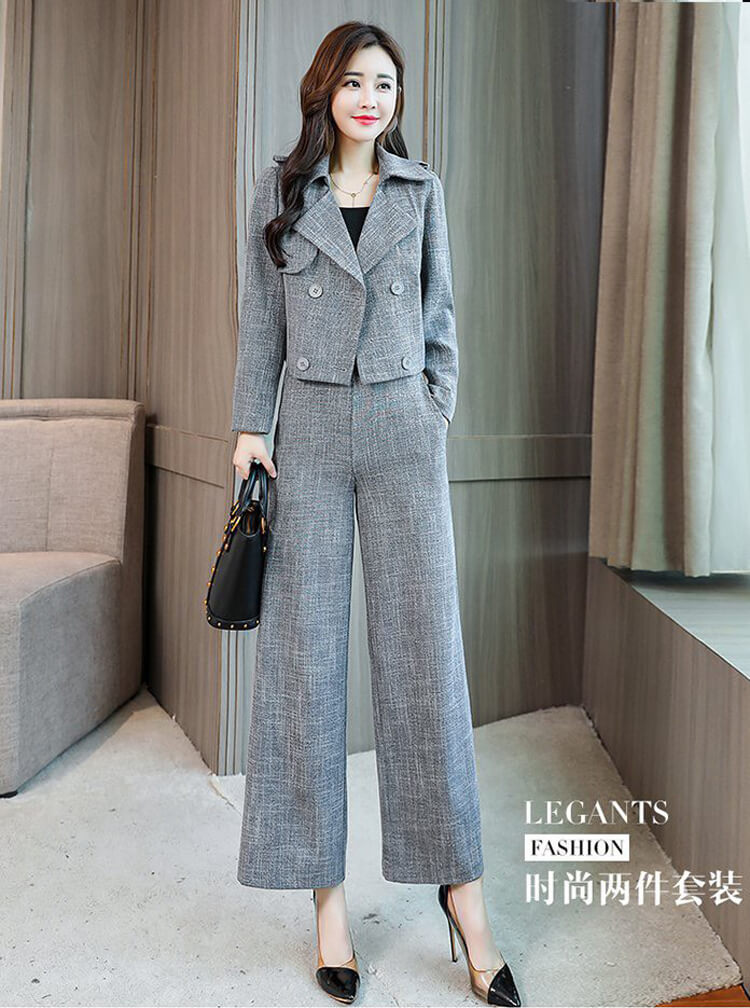 SÉT BỘ KAKI ỐNG RỘNG CỔ VEST