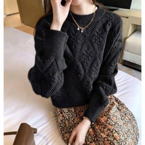 Áo len nữ họa tiết hàng Quảng Châu cao cấp phong cách Hàn Quốc AL01