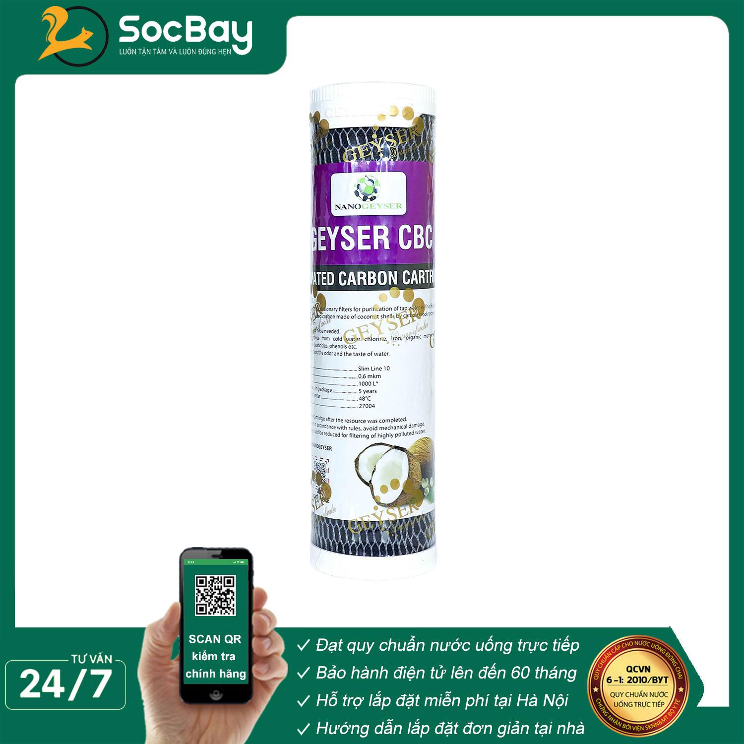Combo 3 lõi lọc nước 123 dùng cho máy Ecotar 5, Eco Max, Lõi Ecosoft, Aragon, CBC - Hàng Chính Hãng