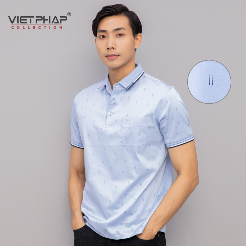 Áo Thun Polo Nam Trung Niên Tay Ngắn Có Túi Cao Cấp 31782 Việt Pháp