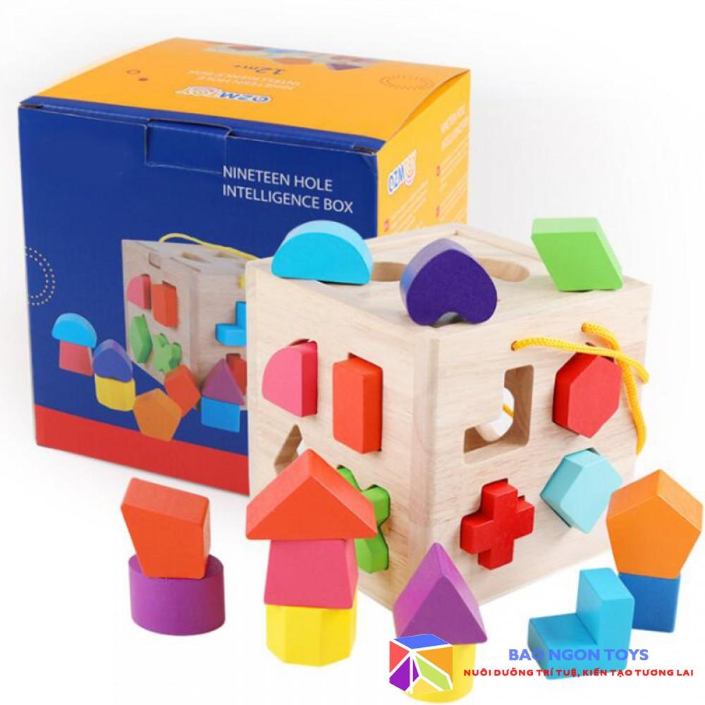 ĐỒ CHƠI GỖ THẢ HÌNH SẮC MÀU RÈN LUYỆN TRÍ THÔNG MINH CHO BÉ- BAO NGON TOYS