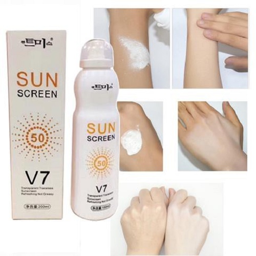 Kem Chống Nắng Dạng Xịt Toàn Thân V7 Sun Screen Hàn Quốc 200ml