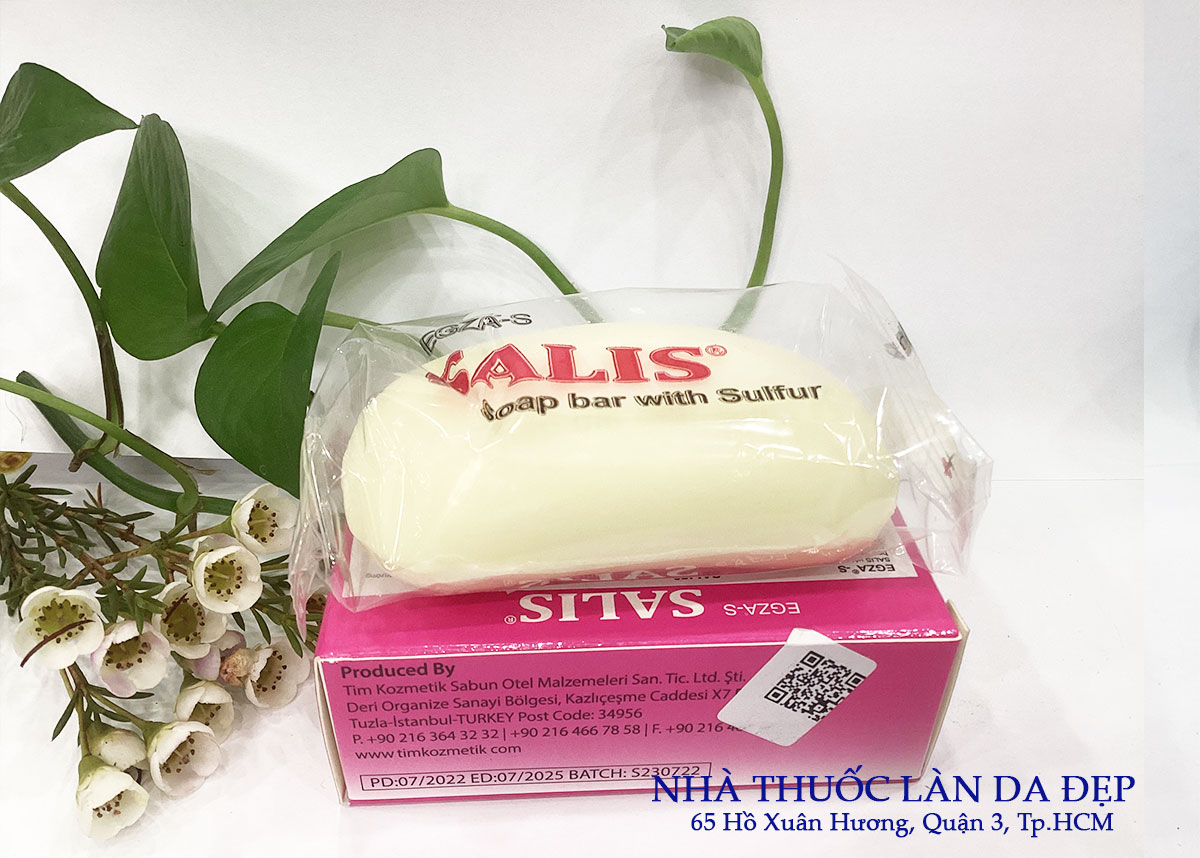 Hình ảnh Xà phòng  Salis Soap Bar with Sulfur giảm mụn làm sạch giảm tiết dầu bánh 80g