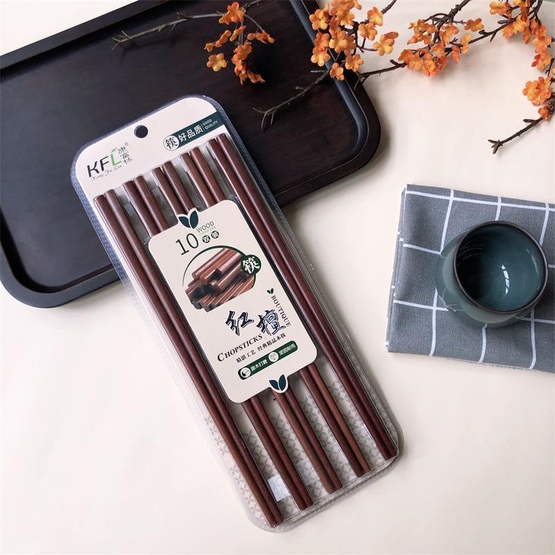 Đũa Gỗ Mộc Tự Nhiên Siêu Sạch - Bộ 10 Đôi Tròn