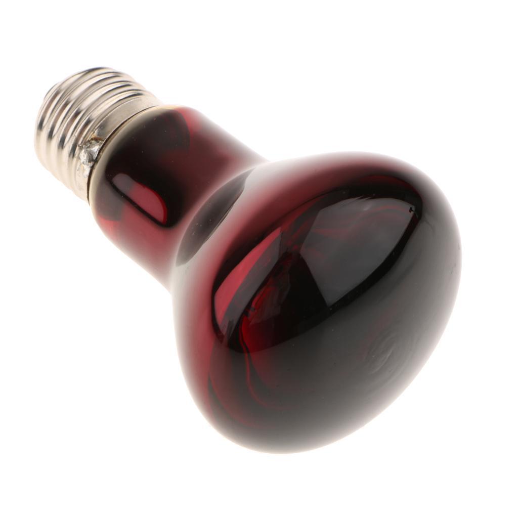 4x Heat Lamp Heating Infrared Bulb, Red Pet Light UVA Spot Lamp for Reptile