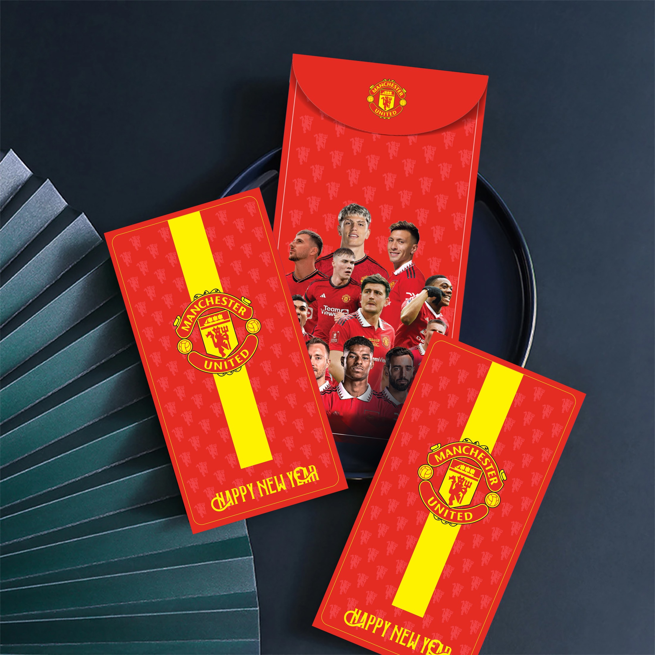 COMBO 10 Bao Lì Xì Năm Mới 2024 Giáp Thìn (FC Manchester United) 8X16cm – Đẹp - Ý Nghĩa