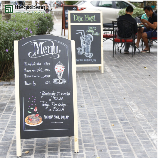 Bảng Menu 2 Mặt Đứng SlideMini Tân Hà - Kích Thước 550x1100mm