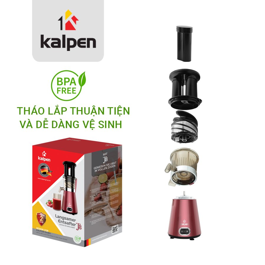 Máy ép chậm Kalpen J8 công suất 400W - Hàng chính hãng