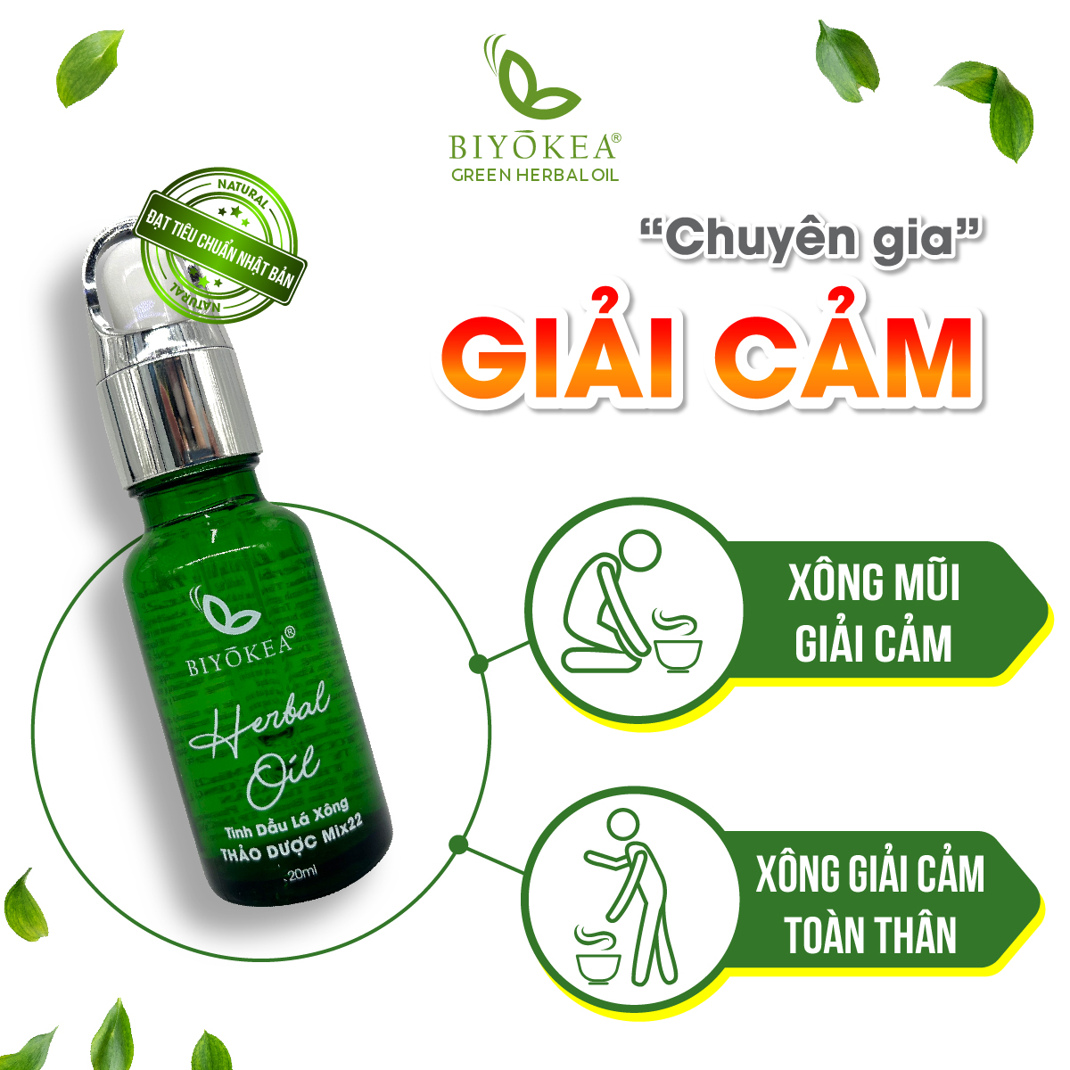 Tinh Dầu Lá Xông Mix22 Biyokea Thiên Nhiên Nguyên Chất 20ml